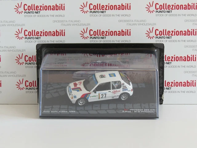 Die-Cast Car Peugeot 205 Gti Riva - Vittadello Rally Isola D'elba 1985 1:43 #78