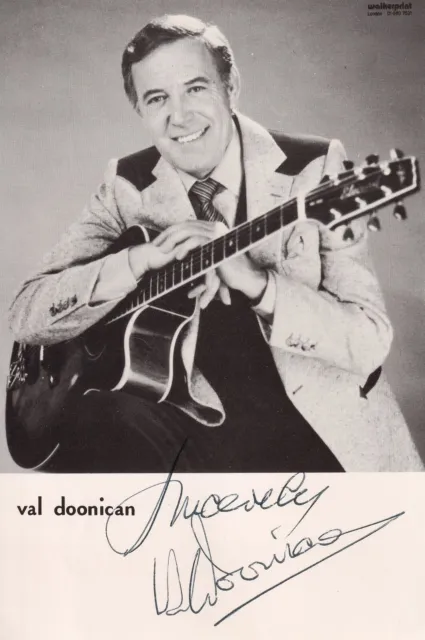 Val Doonican autograph hand signed photograph original singer Irish