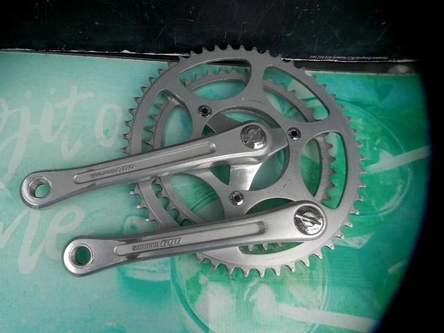 Pédalier Course Ancien Shimano 600 - 170mm 52-42D - Arabesque - Occasion