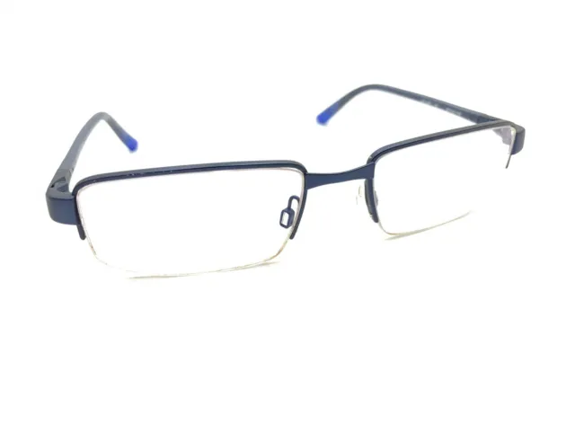 Nike Flexon 4275 125 Matte Navy Dark Blue Half Rim Eyeglasses Frames 51-18 140