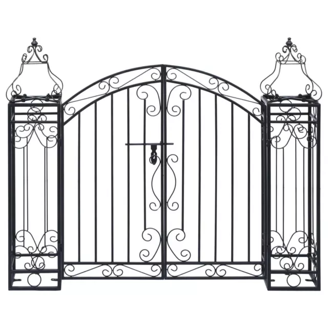 Elegant Garden Gate Ornamental Wrought Iron Decorative Outdoor Patio Entryway