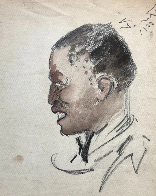 TRÈS BEAU DESSIN Lavis Encre Hyperréalisme Portrait Jeune Homme