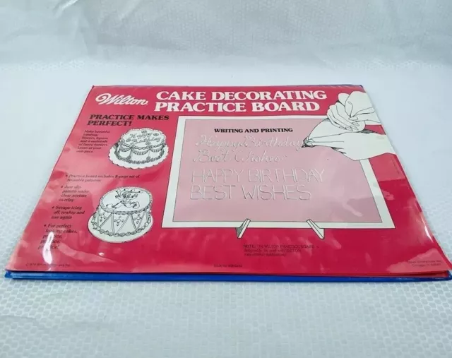 Wilton Vintage Cake Decorating Practice Board Practice Makes Perfect 1976