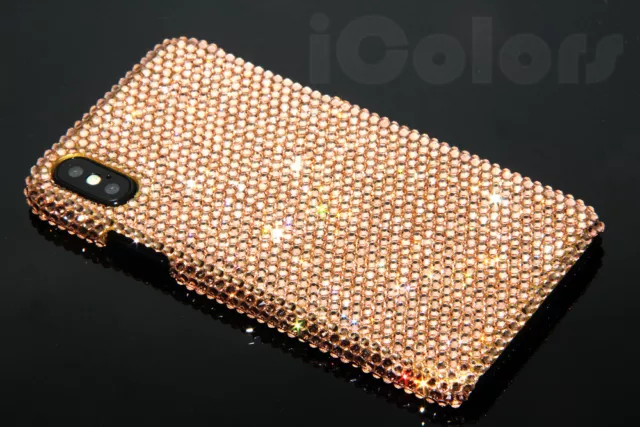 Champagne Bling Diamond Case Cover For iPhone X XR XS Max WITH SWAROVSKI ELEMENT
