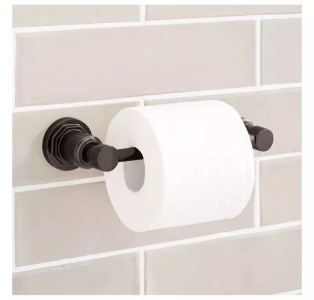 Signature Hardware Greyfield Pivoting Toilet Paper Holder - Gunmetal