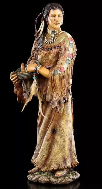 Indianer Figur - Indianerin Amitola - Western Deko Statue