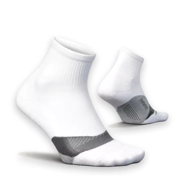 Feetures Elite Light Cushion Quarter Socks White Socks E205158