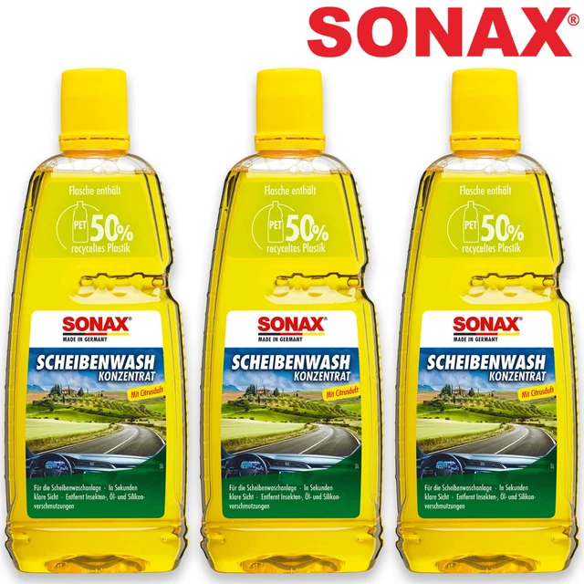 3x SONAX Scheibenwash Konzentrat Citrus Scheibenwasser Wischwasser Reiniger 1L