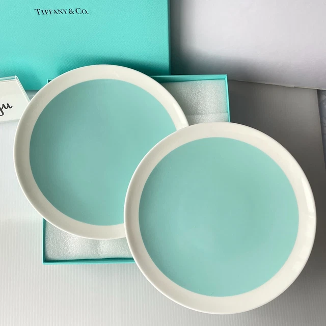 TIFFANY & CO. Color Block Dessert Plate 2 pcs 19cm/7.5