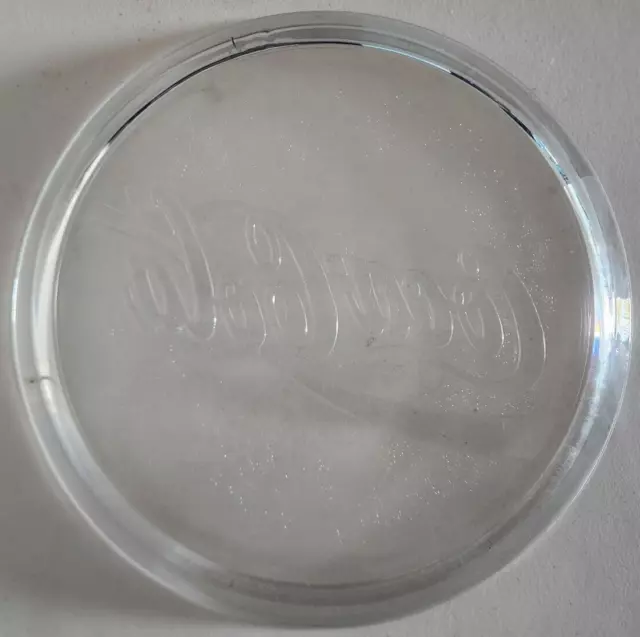 Coca-Cola Logo Glass Dish Serving Tray Round Clear Embossed Glass  Plate  13"
