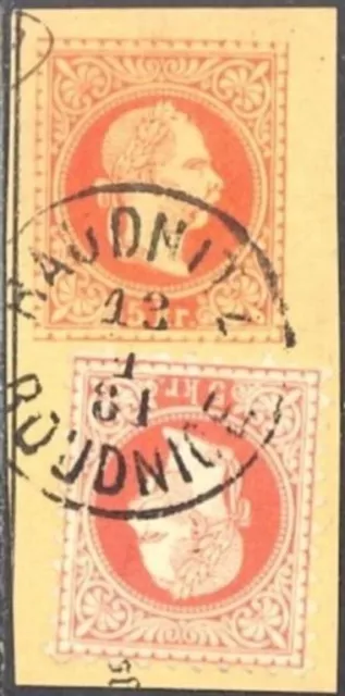 Ö-KuK - Stempel "Raudnitz" (Böhmen) 8-Punkte auf ANK-37 (1060)