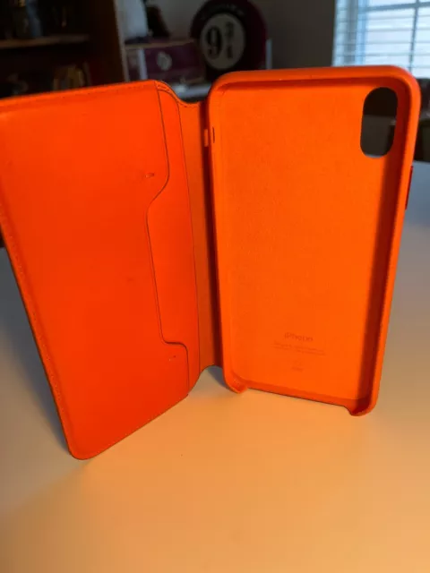 Authentic Apple iPhone XS Max Leather Folio, original $129, now $18, good condit