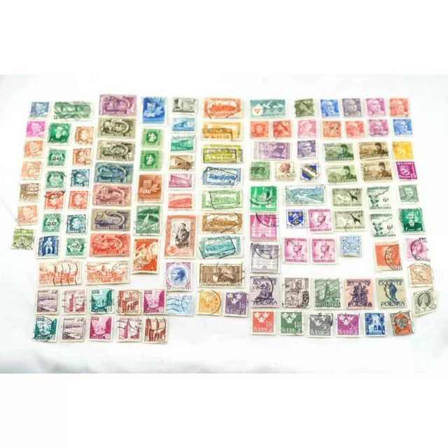 1940-50s World Stamp Collection, 1949 Belgium Railway, Hungary Magyar Stamp Lot