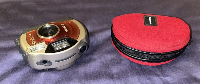 CANON ELPH Sport Underwater Camera 23mm Tested Works Red w/ Case Very good cond