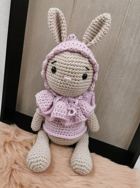 Amigurumi - gehäkelt - Hase - ca. 33 cm -- Häkeltier - Handarbeit