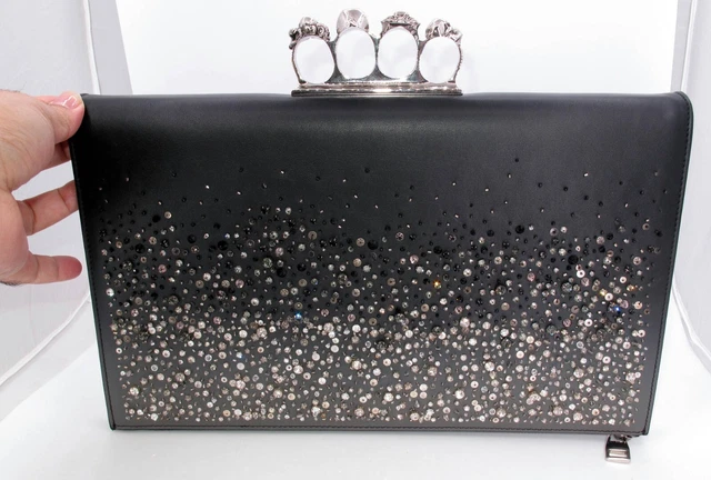 Original Alexander Mcqeen 4 ring Rhimestones Ladies Handbag "AEE"****** Original Alexander Mcqeen 4 ring Rhimestones Ladies Handbag "AEE"******