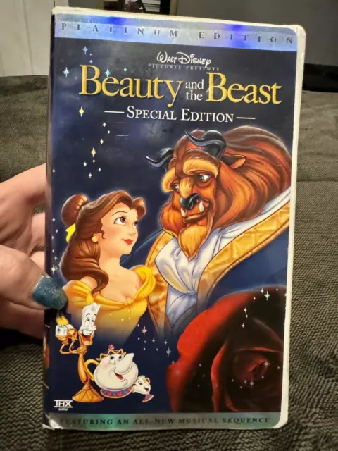 Vintage Walt Disneys Beauty and the Beast VHS 2002 Platinum Edition