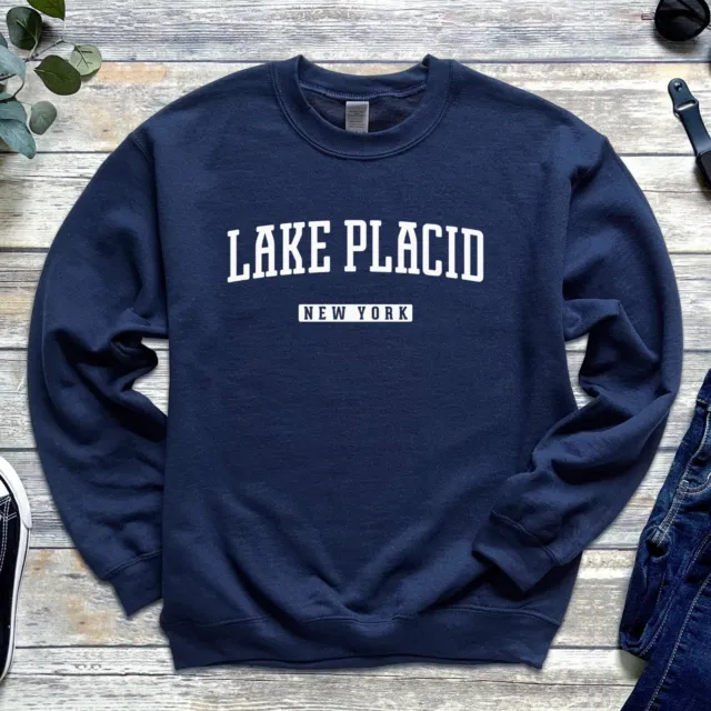 Lake Placid Sweatshirt | Lake Placid New York Crewneck Sweatshirt