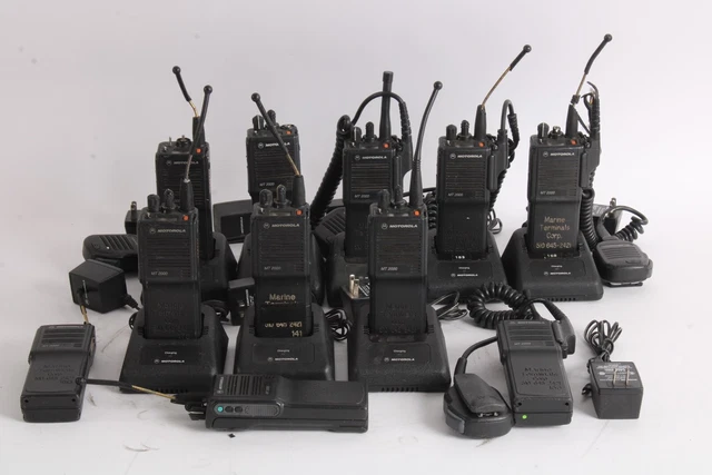 Motorola MT2000 Handie-Talkie Radio Fm H01RDD9AA4AN Lotto Di 11 W / Culle - Come