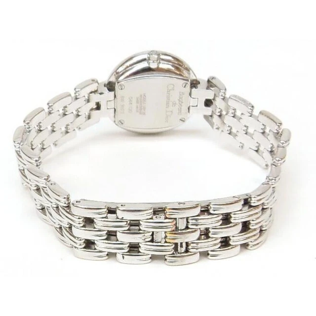 Christian Dior D44-120 Bagira Quartz Analog Stainless Silver Ladies Watch F/S 10