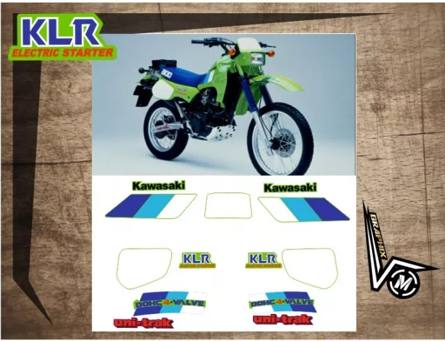 KIT  decal KAWASAKI KLR 600 1986 1990 adesivi/adhesives/grafiche/stickers/decals