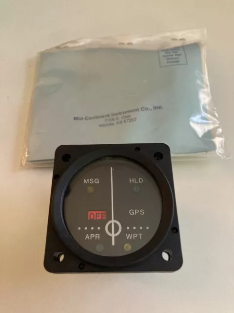 (New Old Stock) Mid Continent MD40-66L Course Deviation Indicator 2010056-66L