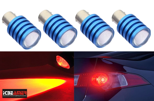 2 pairs 7.5W LED Chips Red Replace Halogen Rear Tail Brake Light Bulb I34