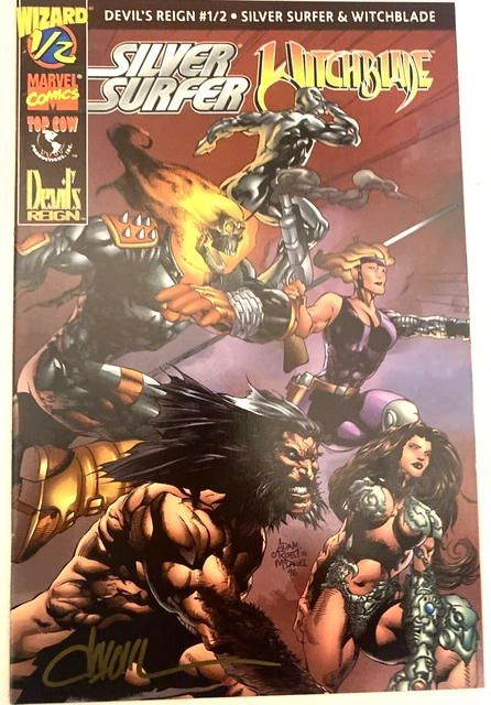 Devils Reign.  Number 1/2. Silver Surfer/Witchblade. Unverified David Wohl Sig.