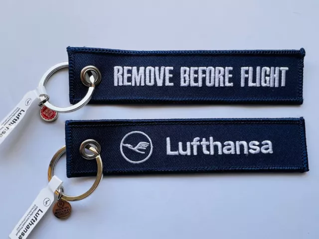 Lufthansa Remove before Flight Anhänger- blau Original  TOP RBF Keyring