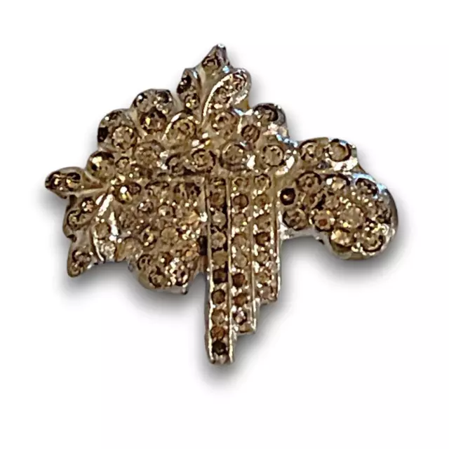 Vintage 1930's Fashion Brooch  Marcasite Set in Silver Tone Metal Immaculate