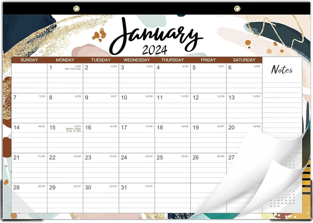 2024 DESK CALENDAR 12 Months Large Desk Calendar from Jan. 2024 Dec