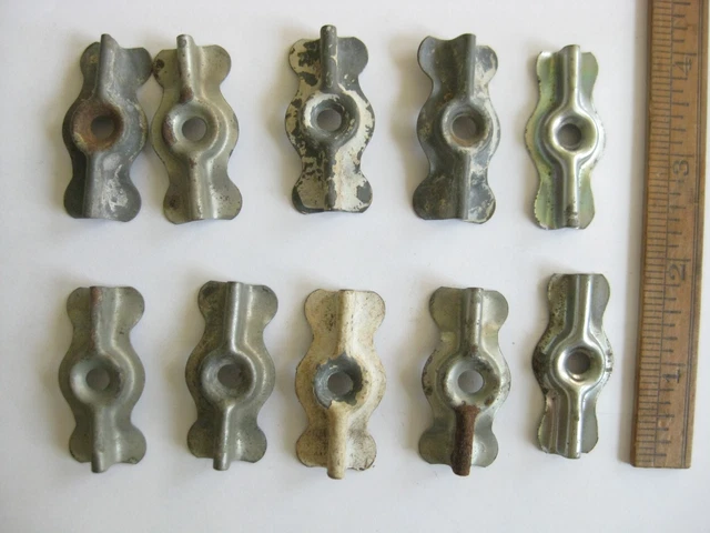10 Vintage Cabinet Bow Tie Turn Latch 1-3/4" Door Jelly Cupboard Winged Turns