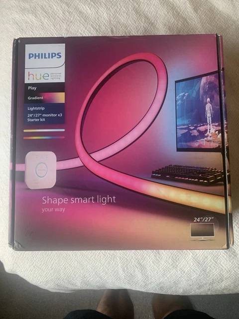 PHILIPS HUE PLAY Gradient Lightstrip Smart LED Strip X3 24-27" with ...