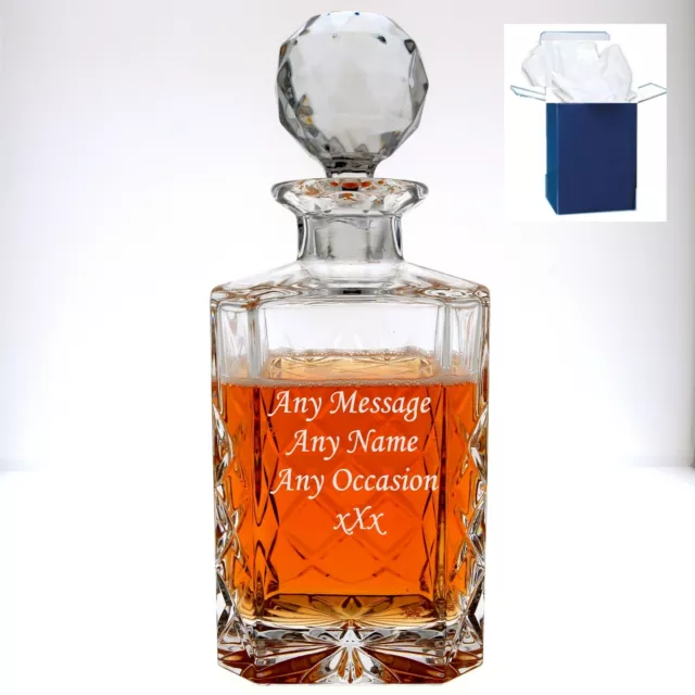 Personalised Engraved Decanter 24 % Lead Crystal Father Of The Bride giftgroom