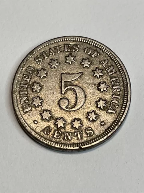 1868 Shield Nickel Nice Details on Coin