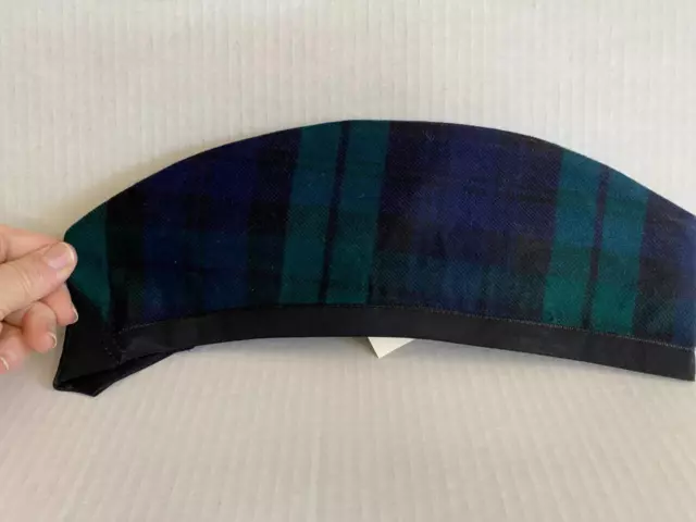 Maban Glengarry Piper Hat Black Watch Made Scotland XL Wool NWT SHIPS FREE