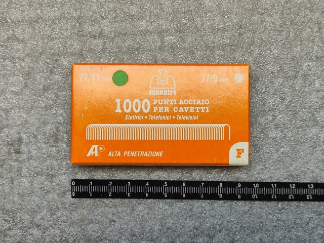 CHIODI GRAFFETTE PUNTI METALLICI 500 PZ SALDATORE PLASTICA Saldare 06mm Tipo M 71505188