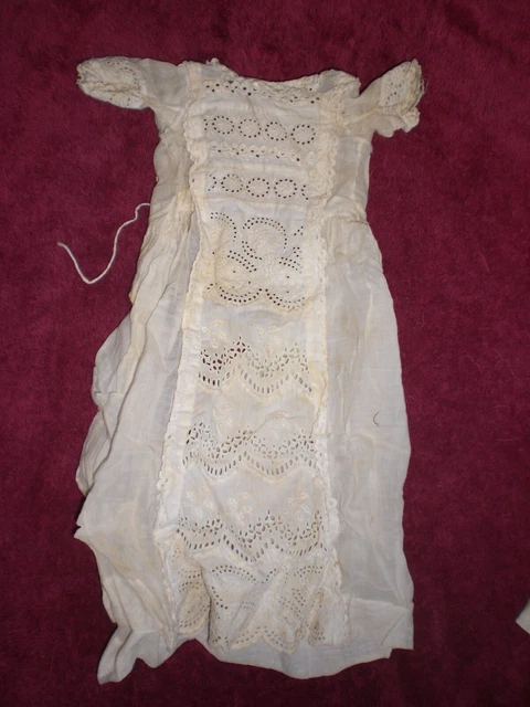 LINGE ANCIEN COIFFE Bonnet De Baptême en dentelle Et Tulle1800/1900