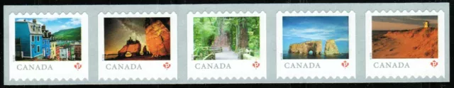 Canada sc#3061a From Far and Wide, Strip of 5 from Coil of 5000, Mint-NH