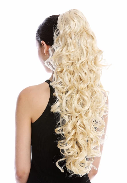 Postiche Queue De Cheval Bouclée – Couleur Blond Cuivré Foncé – Longueur Mi-longue – Clip – Synthétique