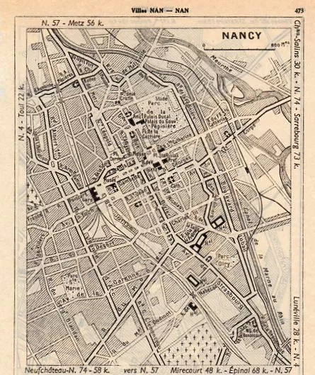 Nancy ( 54 )Plan De La Ville / City Map / Illustration 1960