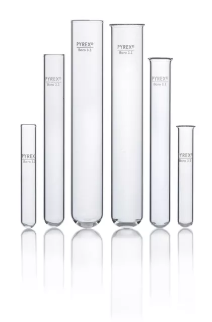 5 Pcs SAMCO Glass Test Tubes 24mm x 150mm Rimmed