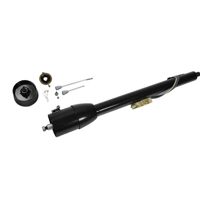 Black 32"Tilt Steering Column with Ignition Key Floor Shift for GM Chevy Pontiac