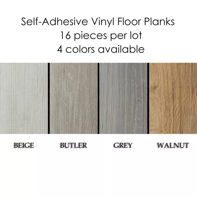 36Pcs Self-Adhesive PVC Vinyl Floor Planks Wood Tiles Peel Stick 54 Square  Feet