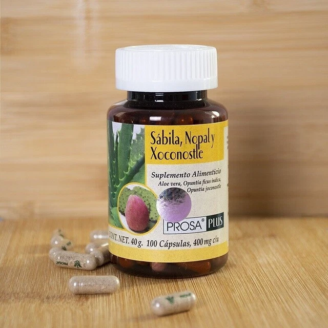 Sabila,Nopal,Xoconostle 100 capsulas
