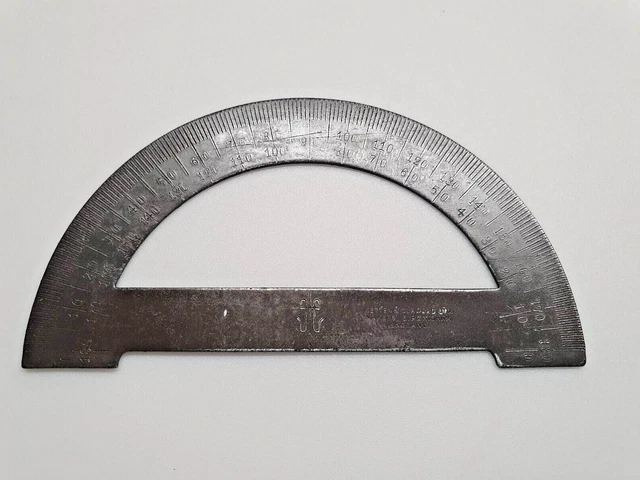 Vintage  Setten & Durward Metal Protractor Old Engineering Tool Birmingham Made