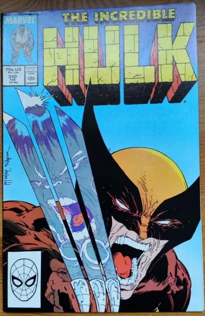 Incredible hulk #340 McFarlane iconic  Wolverine cover 1988 NM