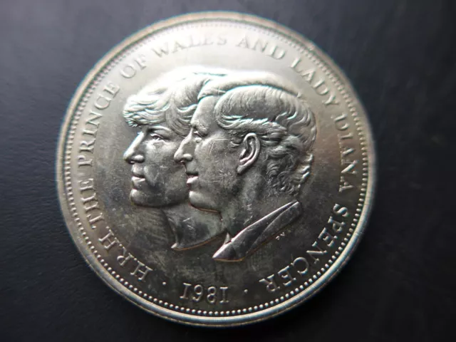 1981 Queen Elizabeth Second, Charles and Diana Crown.  Uncirculated