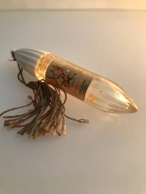 miniature de parfum ancienne "" cheramy "" .vide/ bouchon bakelite./ 9 cms.