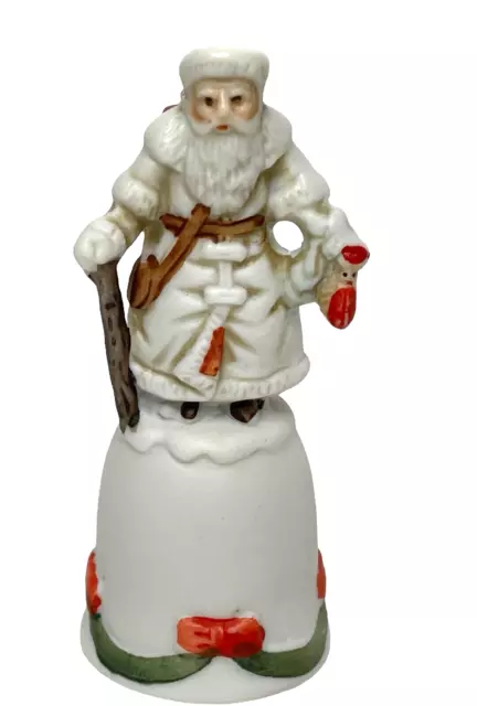 Vtg Enesco Santa Claus St Nick Christmas Porcelain Thimble Korea 2.5" Figurine